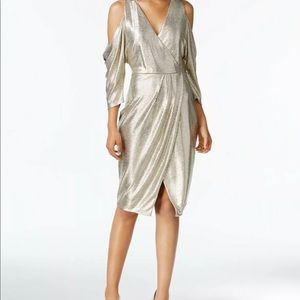 Rachel Roy Size XL Metallic Wrap Dress